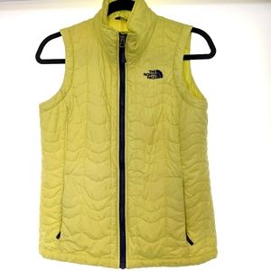 The North Face Light Yellow Quilted Vest